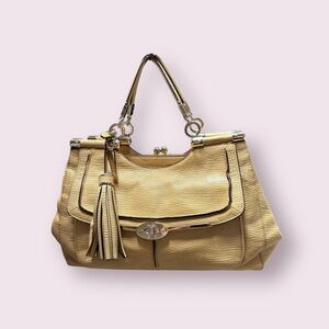 Coach Madison Pinnacle  Carrie Satchel Nude #28220 Rare